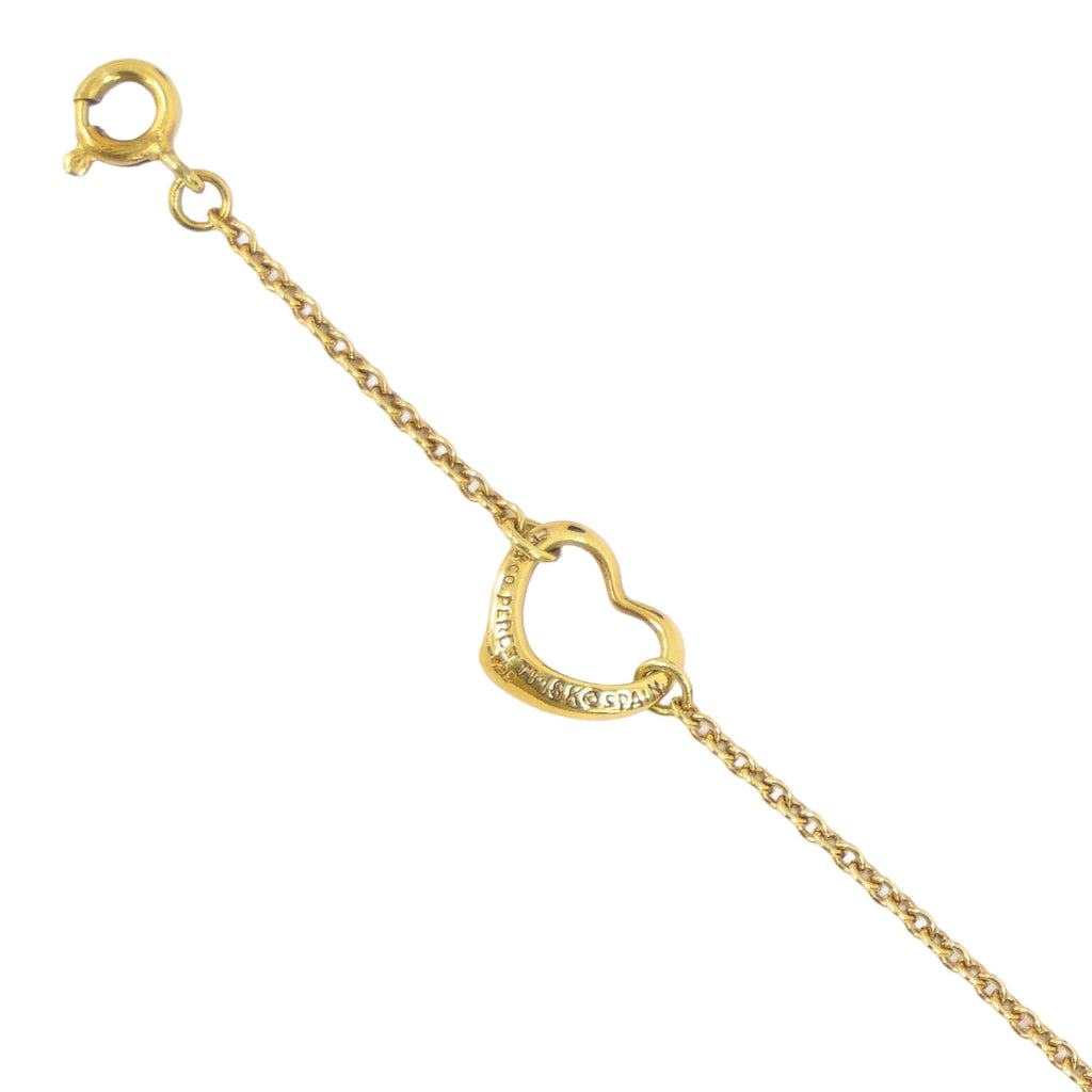 Preloved TIFFANY & Co x Elsa Peretti Open Heart Bracelet 18K Gold 2.9g Luxe Again Maison