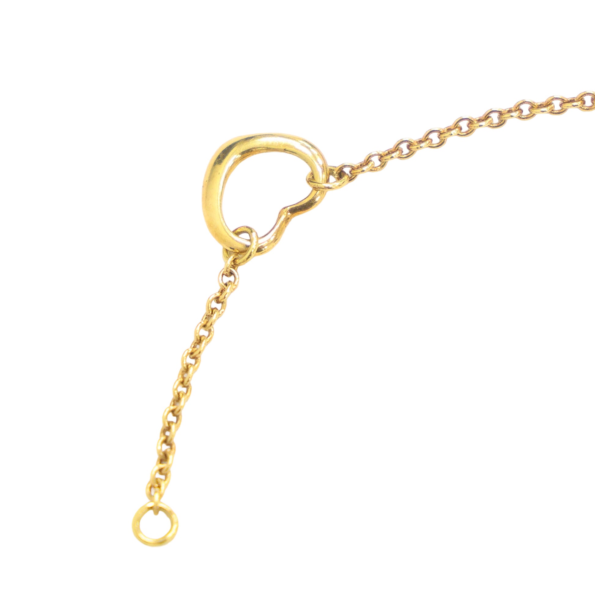 Preloved TIFFANY & Co x Elsa Peretti Open Heart Bracelet 18K Gold 2.9g Luxe Again Maison