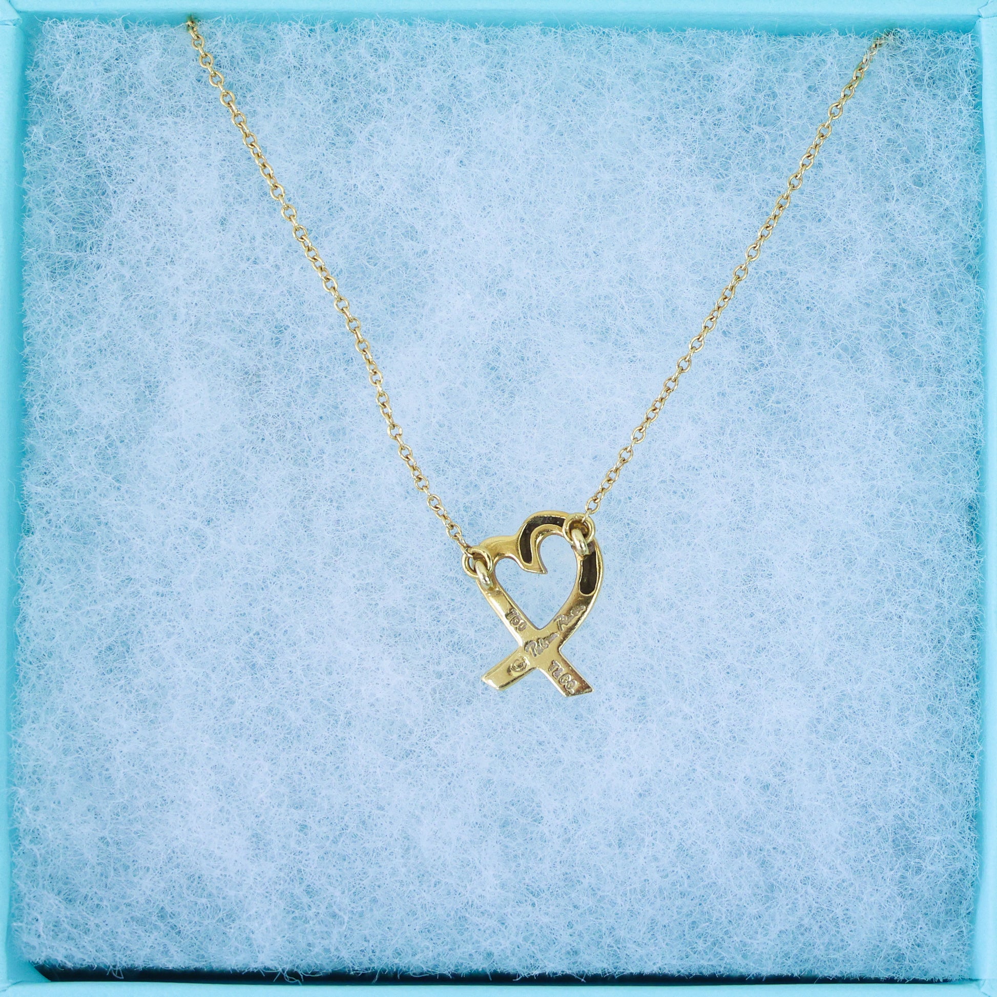 Pre-owned TIFFANY Paloma Picasso Loving Heart Small Necklace 18K Yellow Gold 2.6g | Luxe Again Maison