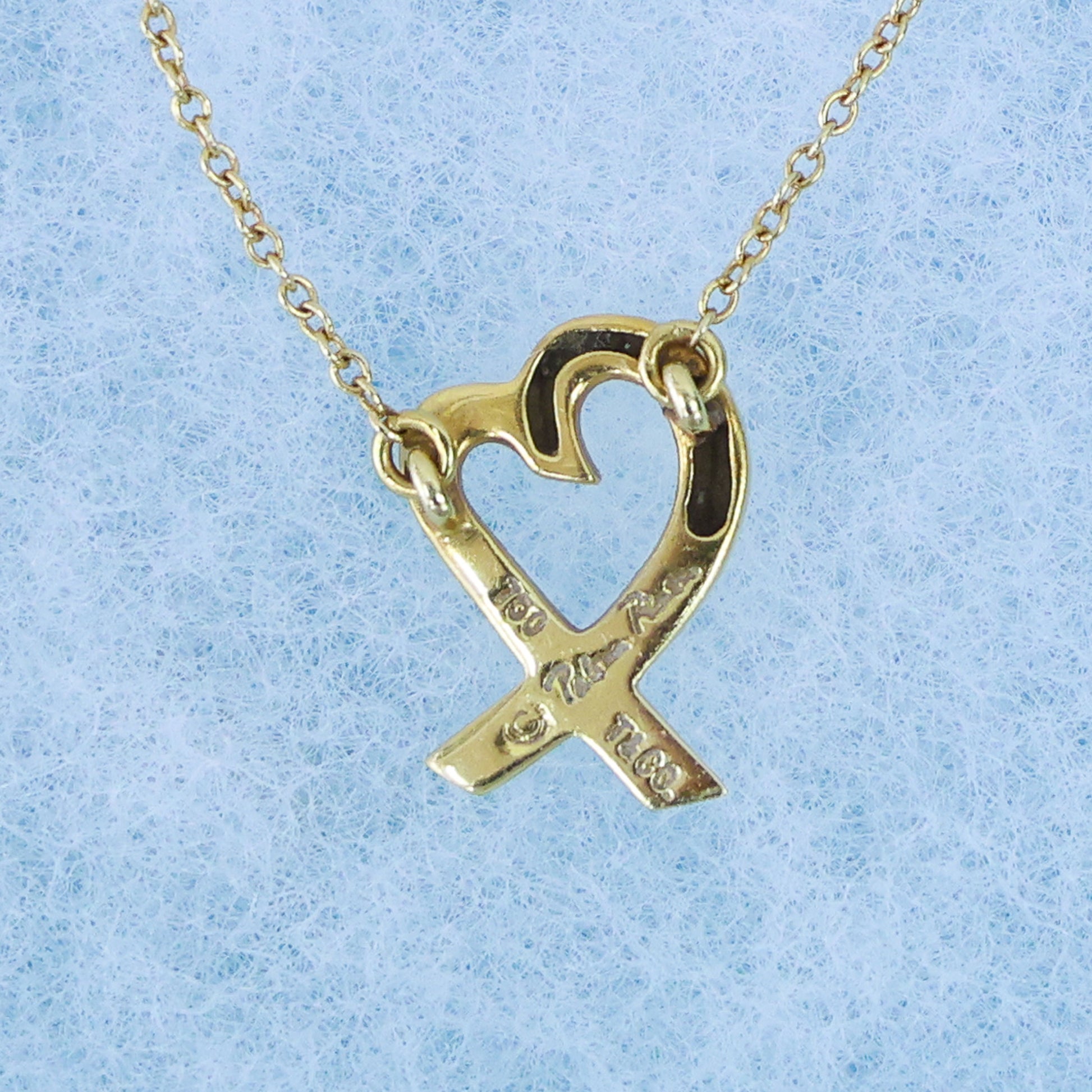 Pre-owned TIFFANY Paloma Picasso Loving Heart Small Necklace 18K Yellow Gold 2.6g | Luxe Again Maison