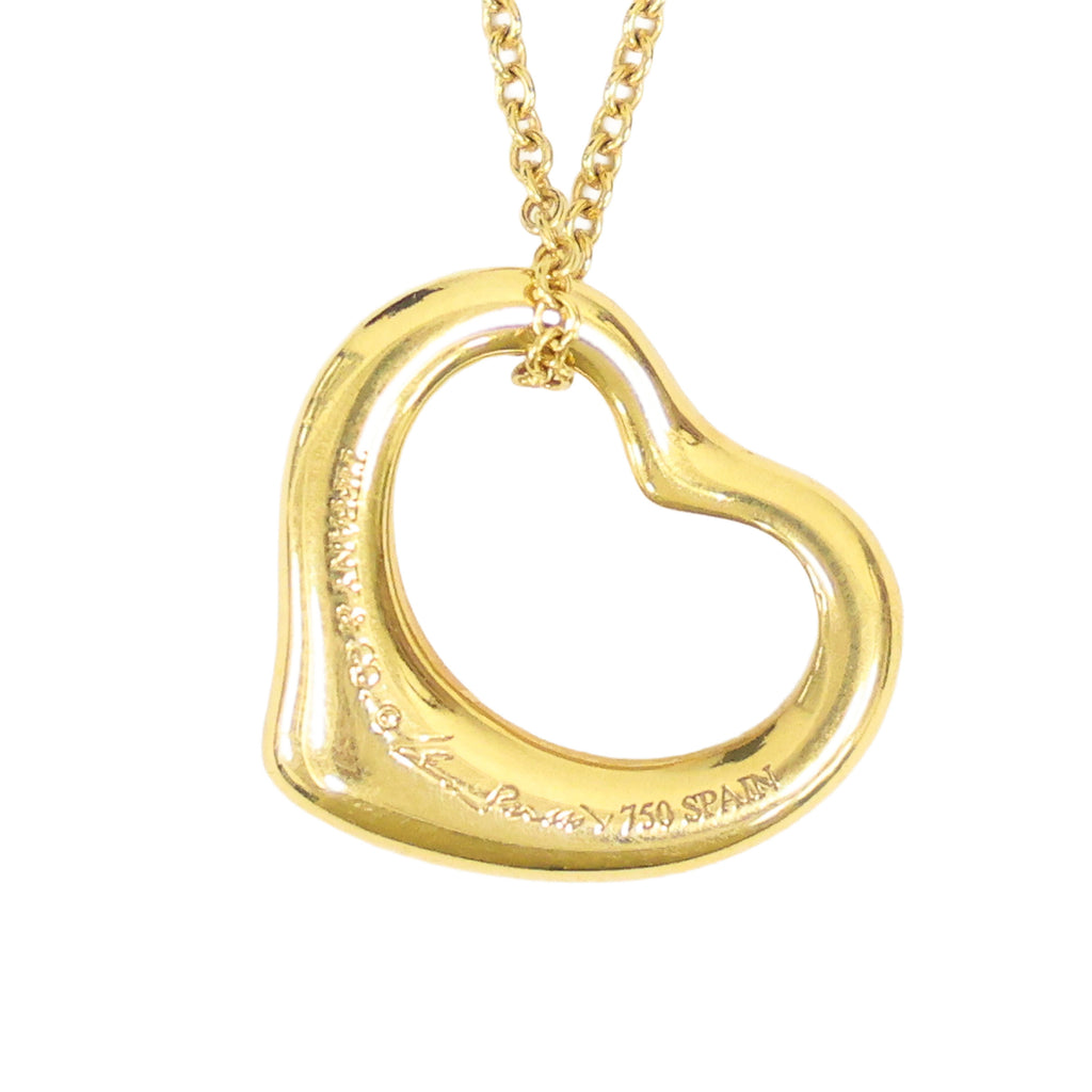 TIFFANY Open Heart Necklace 18K Gold 4.2g