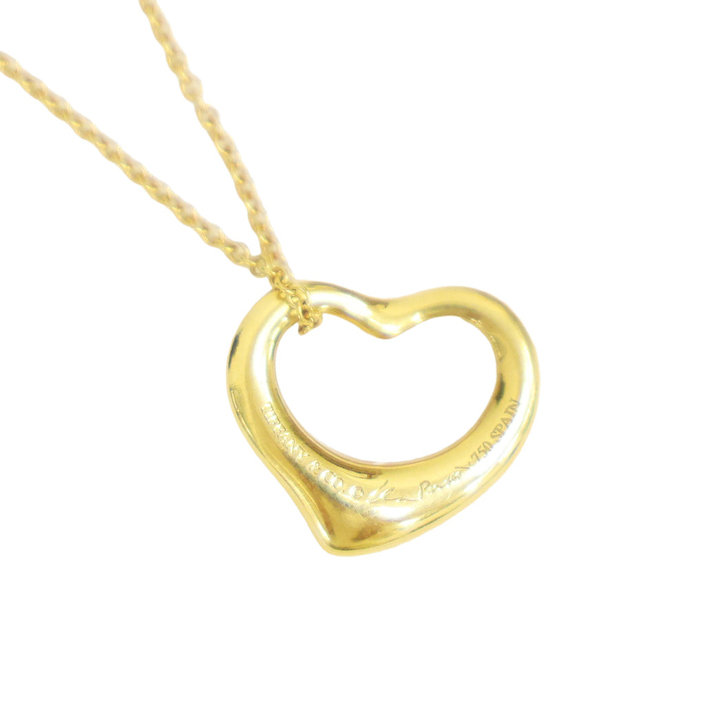 TIFFANY Open Heart Necklace 18K Gold 4.2g