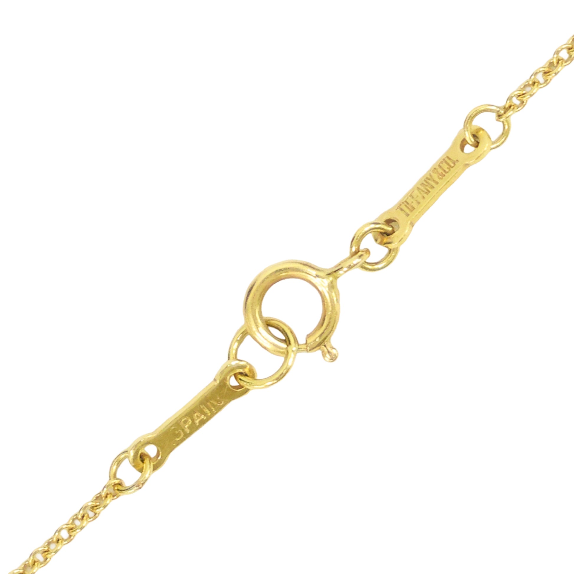 TIFFANY Open Heart Necklace 18K Gold 4.2g
