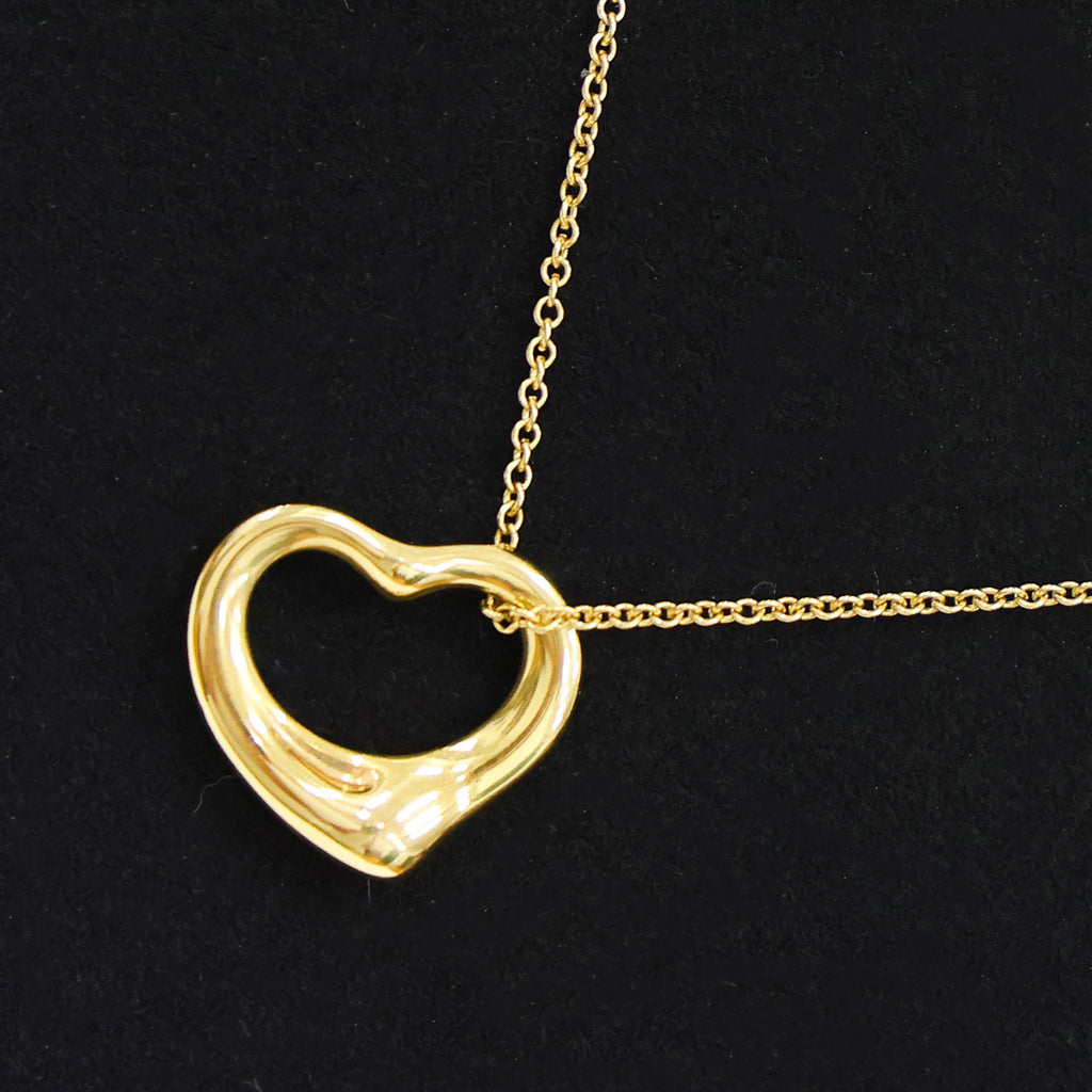 TIFFANY Open Heart Necklace 18K Gold 4.2g