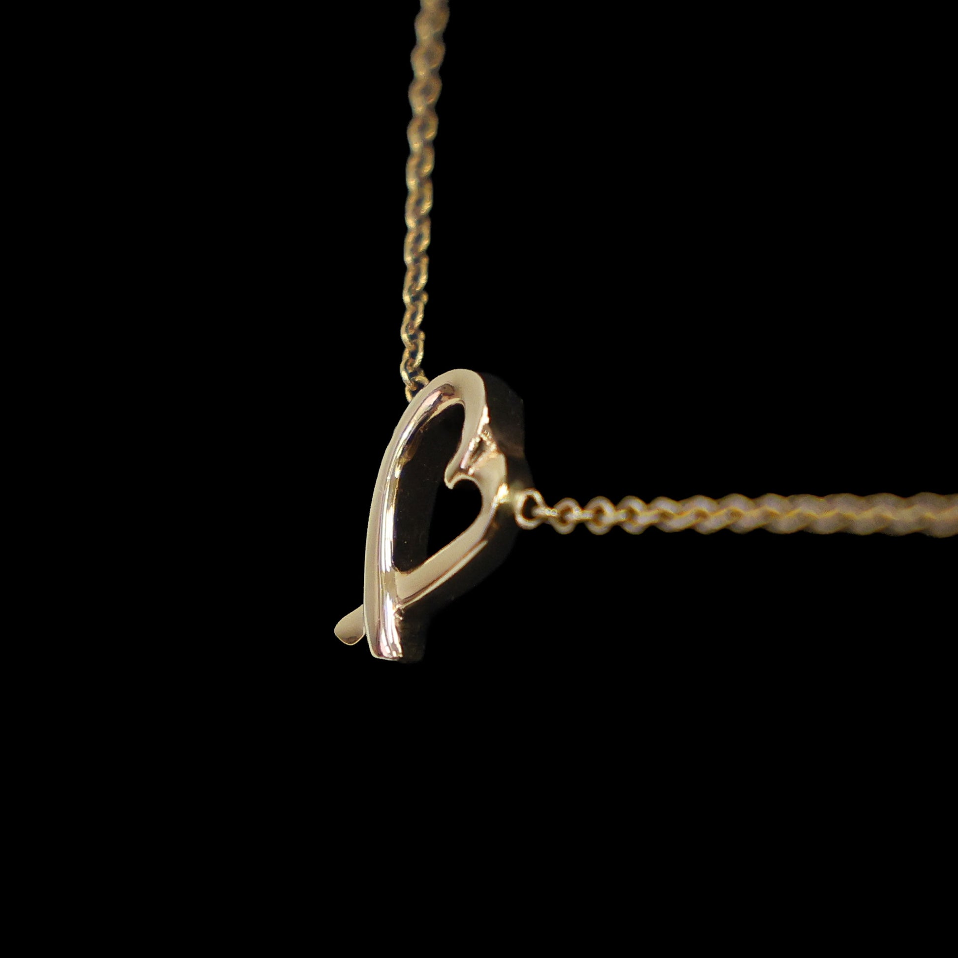 Preloved TIFFANY x Paloma Picasso Loving Heart Necklace 18K Rose Gold 2.2g | Luxe Again Maison