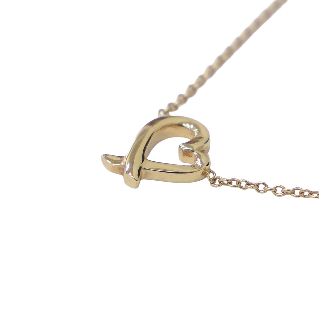 Preloved TIFFANY x Paloma Picasso Loving Heart Necklace 18K Rose Gold 2.2g | Luxe Again Maison