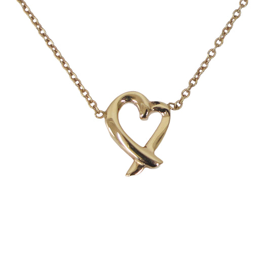 Preloved TIFFANY x Paloma Picasso Loving Heart Necklace 18K Rose Gold 2.2g | Luxe Again Maison