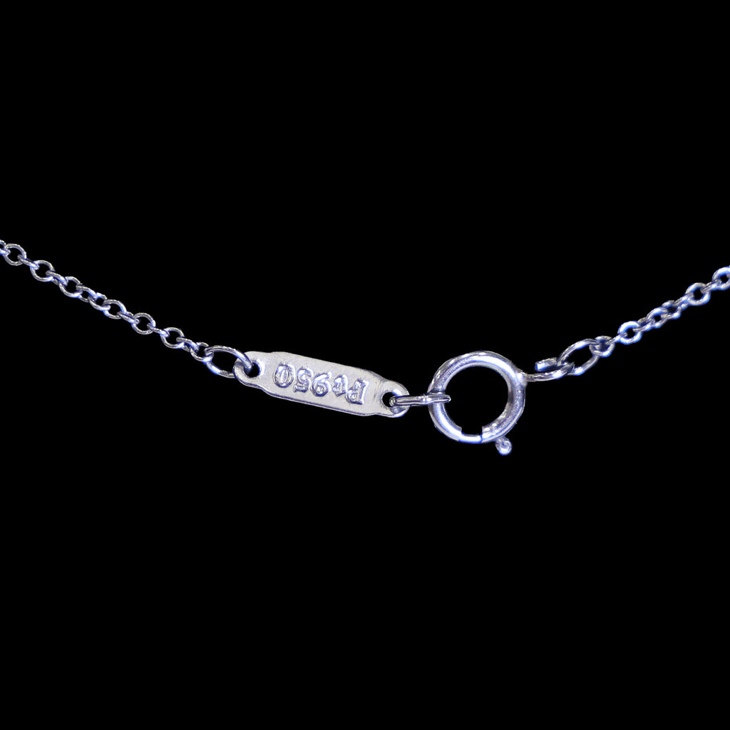 Preloved TIFFANY Sentimental Heart Extra Mini Diamond Necklace 18K Platinum 2.5g | Luxe Again Maison