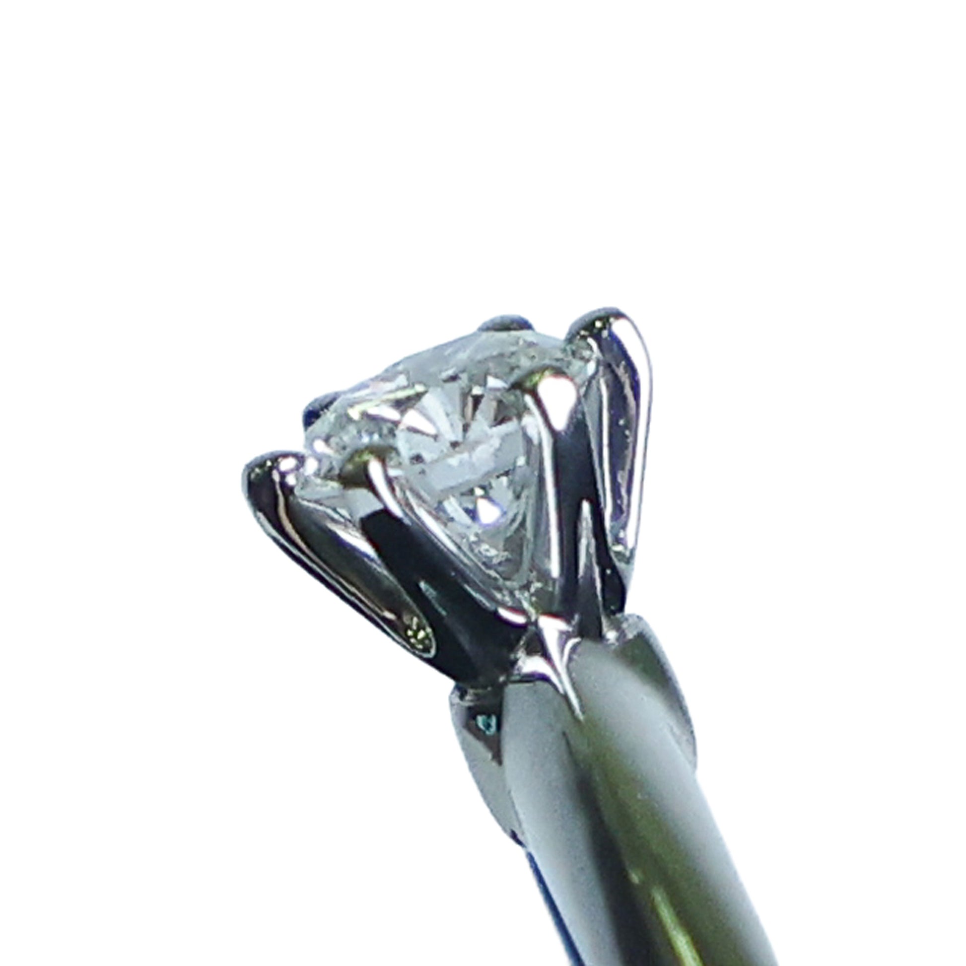 Preowned TIFFANY & Co Solitaire Diamond Ring 18K Platinum 0.30 Carat H VS1 3.6G | Luxe Again Maison