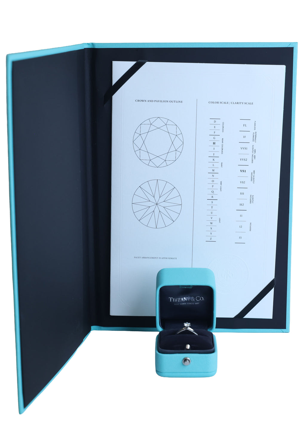 Preowned TIFFANY & Co Solitaire Diamond Ring 18K Platinum 0.30 Carat H VS1 3.6G | Luxe Again Maison
