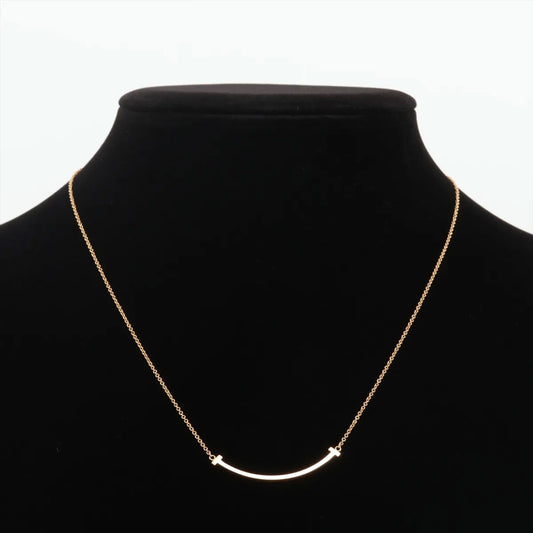 Preloved TIFFANY T Smile Small Necklace 18K Yellow Gold 2.9g | Luxe Again Maison